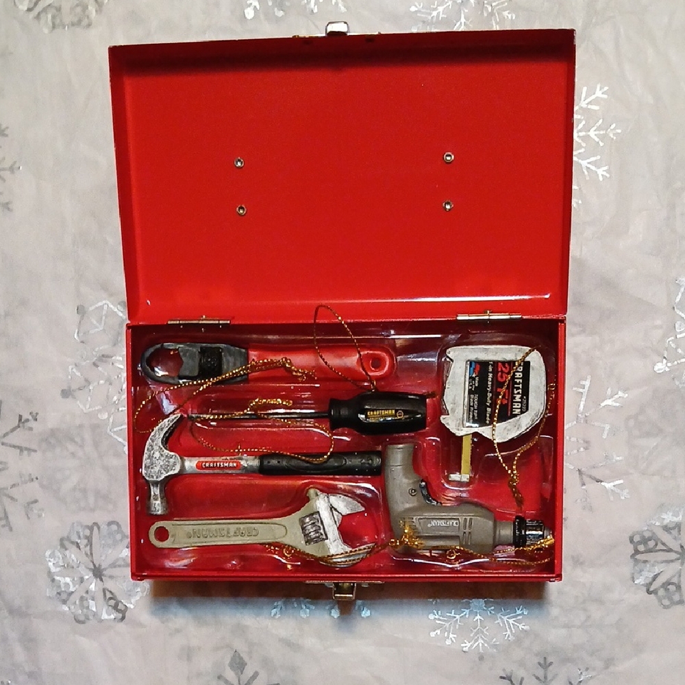 Rare Vintage Craftsman Ornament Set